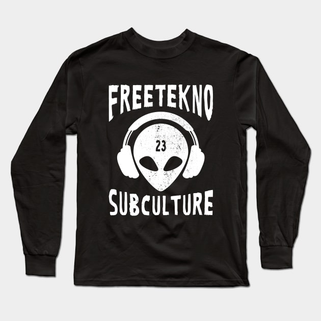 Freetekno Subculture Tekkno 23 Long Sleeve T-Shirt by T-Shirt Dealer